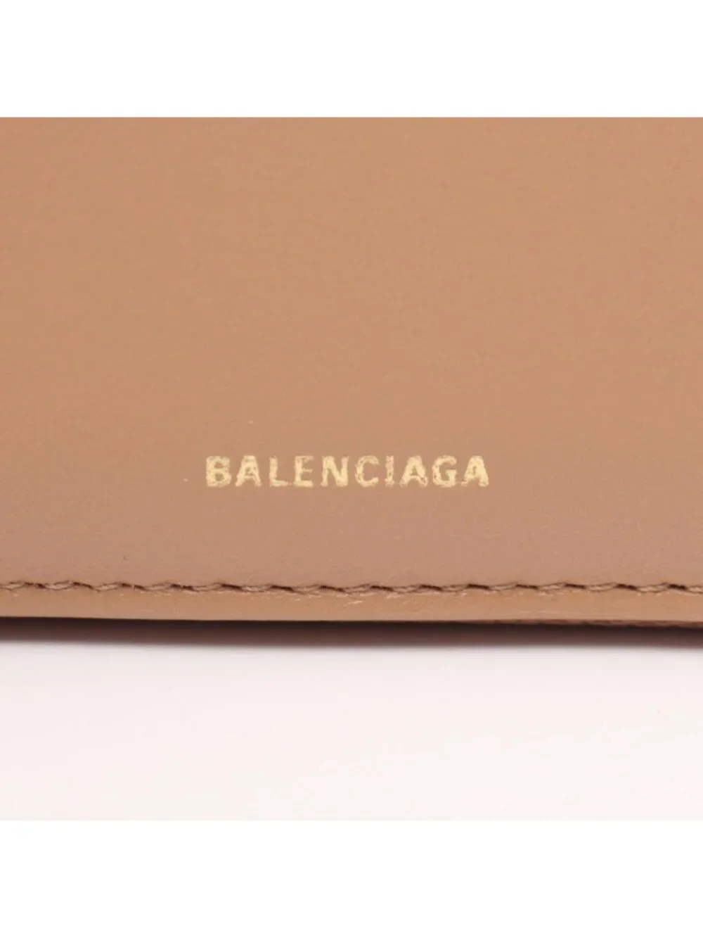 Balenciaga Trifold Wallet Envelope Light Beige Leather